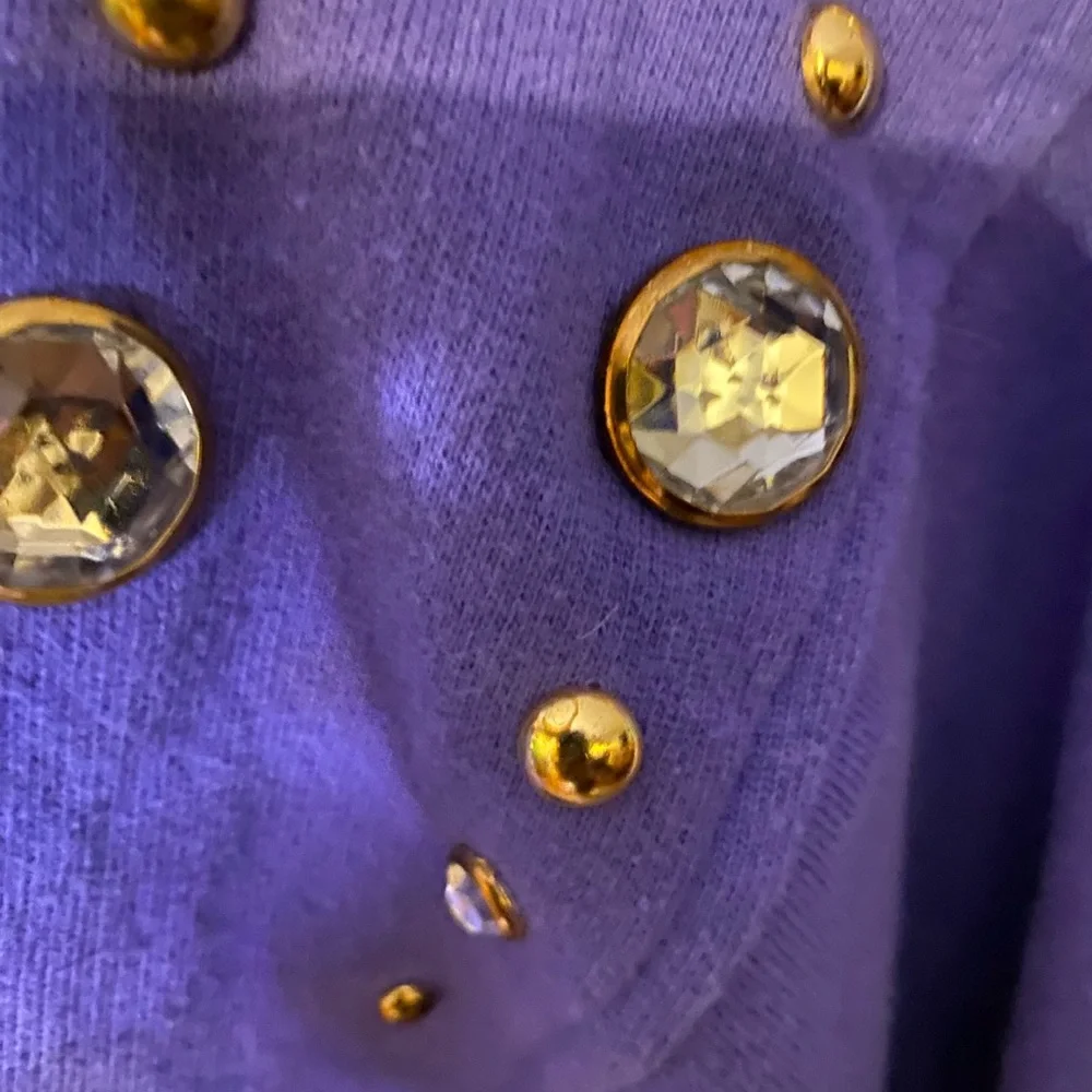 Vintage, Gepetto, purple, embellished, button-down, cardigan jacket.. - Picture 4 of 8